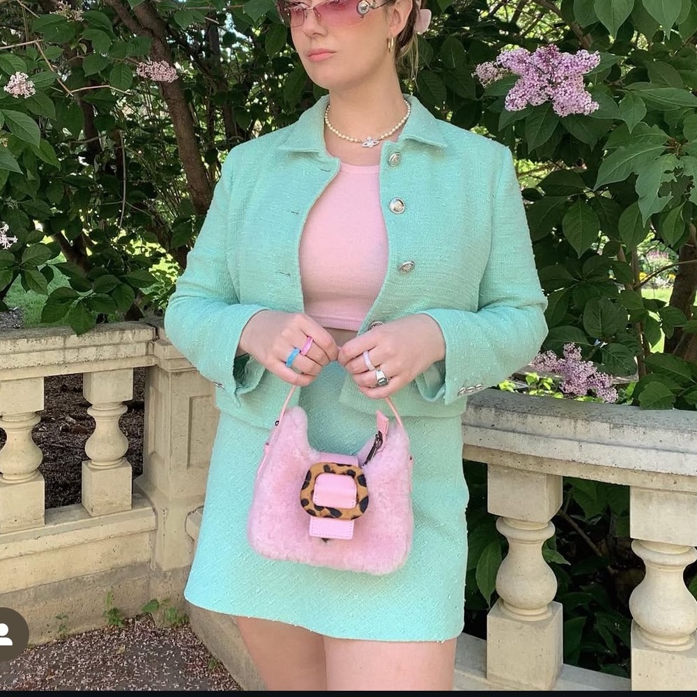 Zara Cropped Mint green jacket